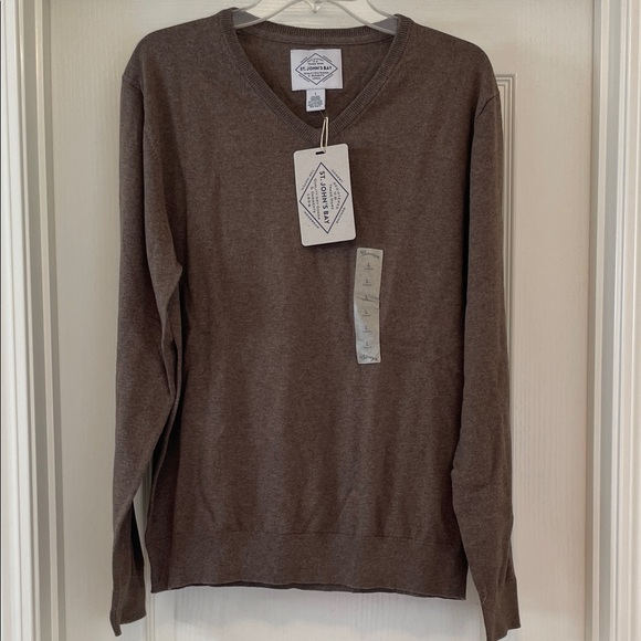 St. John's Bay Women's V-Neck Sweater in Brown - Picture 1 of 8